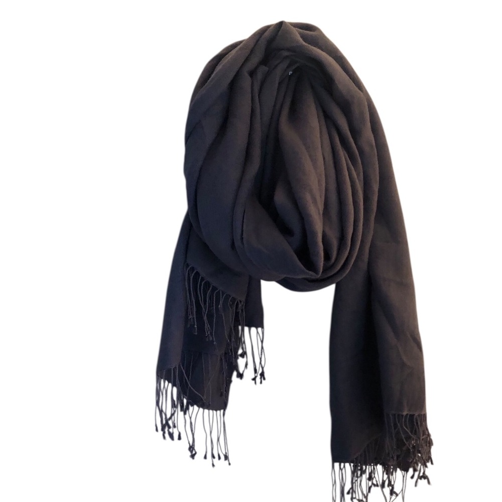 Handwoven Pashmina SIK dark grey Wrap
32βx84β